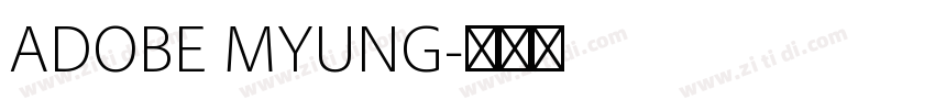 ADOBE MYUNG字体转换